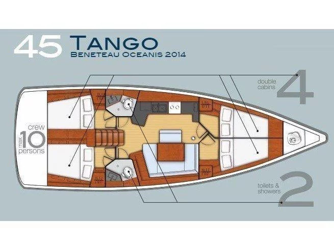 Oceanis 45 (4 cabins) (Tango) Plan image - 17