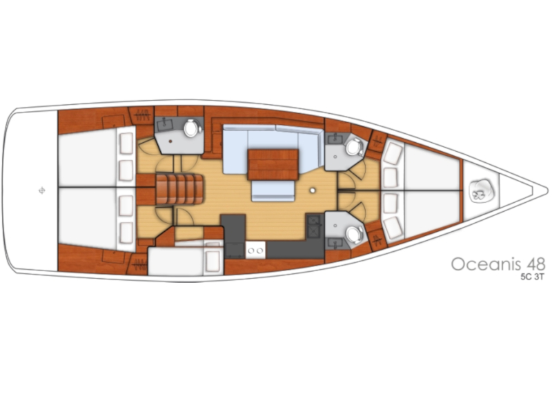 Photo #6 - Beneteau Oceanis 48 (HARPIA) en Kastela - 3905