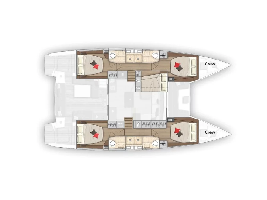 Lagoon 50 LUX (2020) equipped with airconditioning (PRINCESS KISS) Plan image - 14