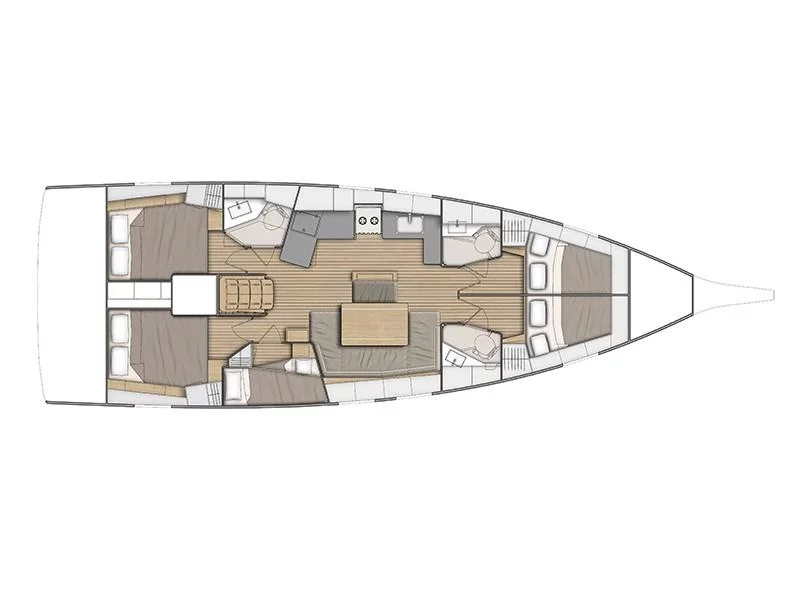 Oceanis 46.1 (Blue Odyssey (A/C,generator,electric heads)) Plan image - 1
