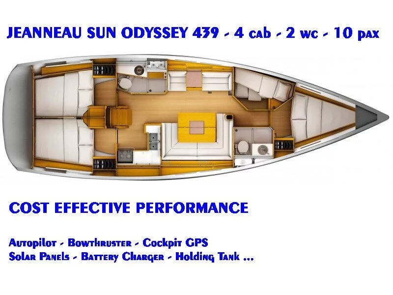 Sun Odyssey 439 (Fregata) Plan image - 2