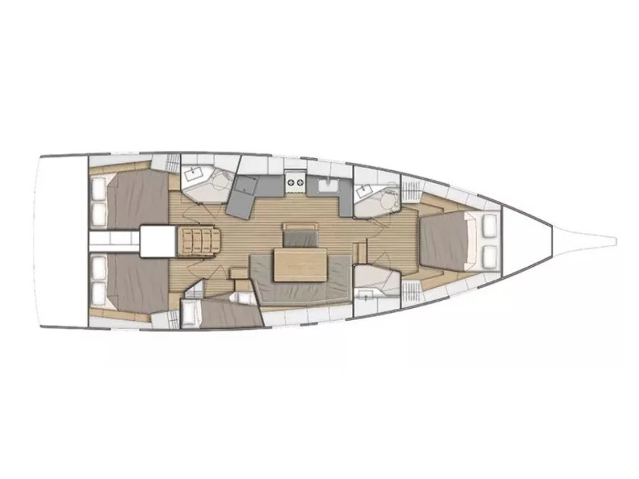 Oceanis 46.1 (bunk cab) (Teseo - Comfort line) Plan image - 2