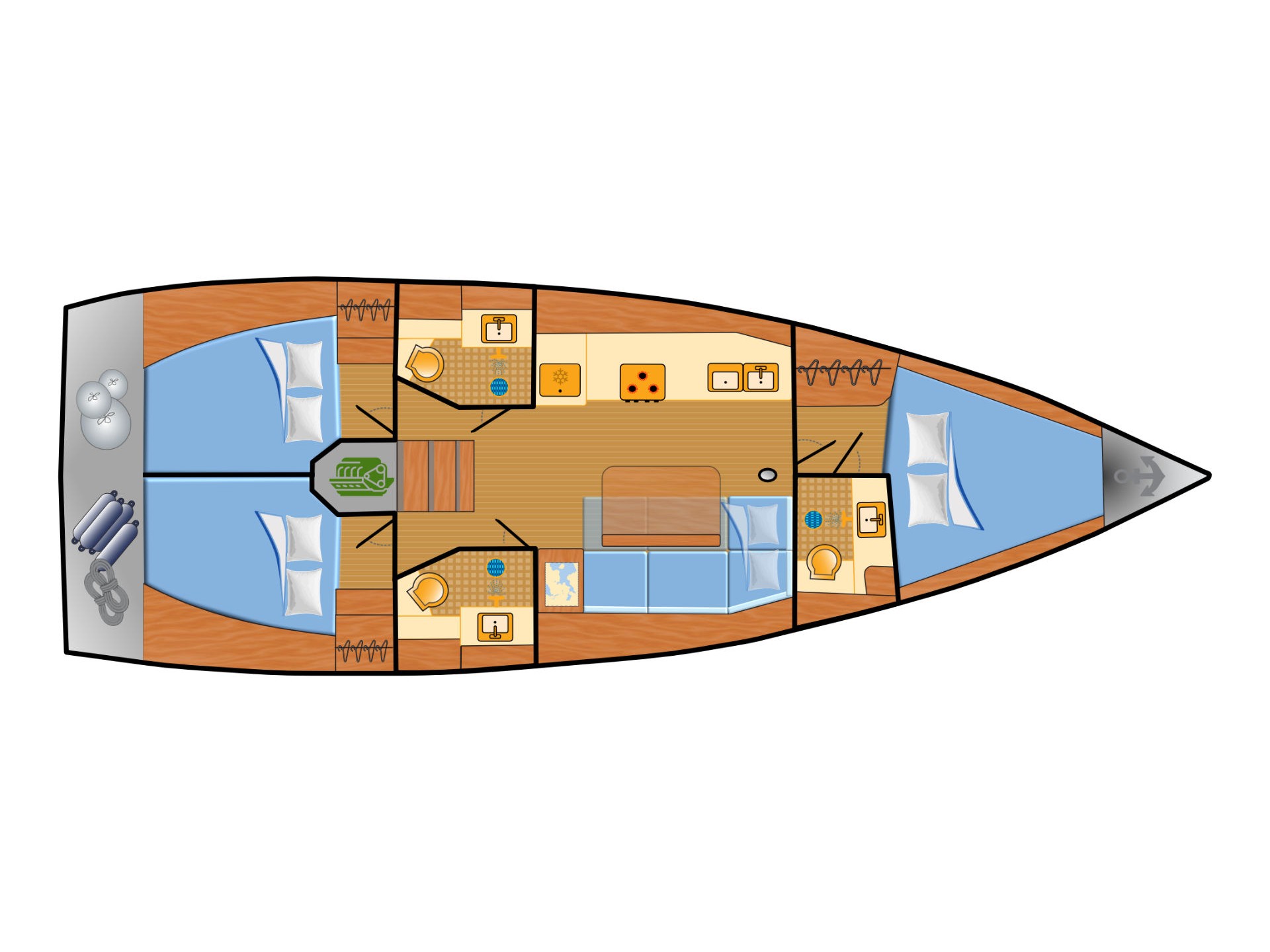Photo #9 - Dufour 390 Grand Large (Elena) en Pula - 16333