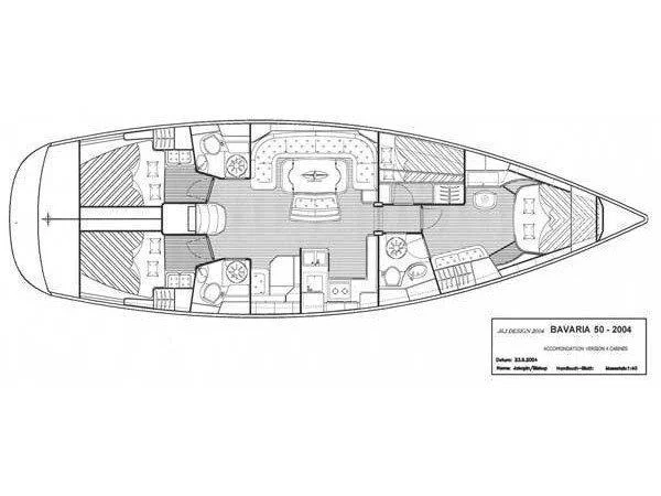 Bavaria 50-4 CBS Cruiser (Fare Niente) Plan image - 1