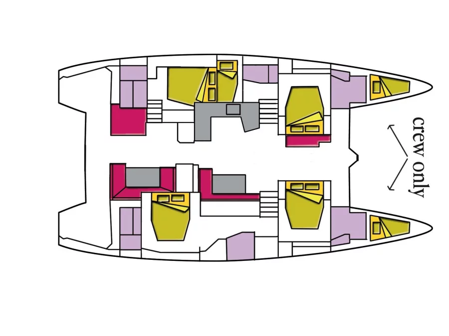 Lagoon 52F (5 cab) (Naka (A/C, WM, Generator, Inverter, Tender Lift)) Plan image - 15