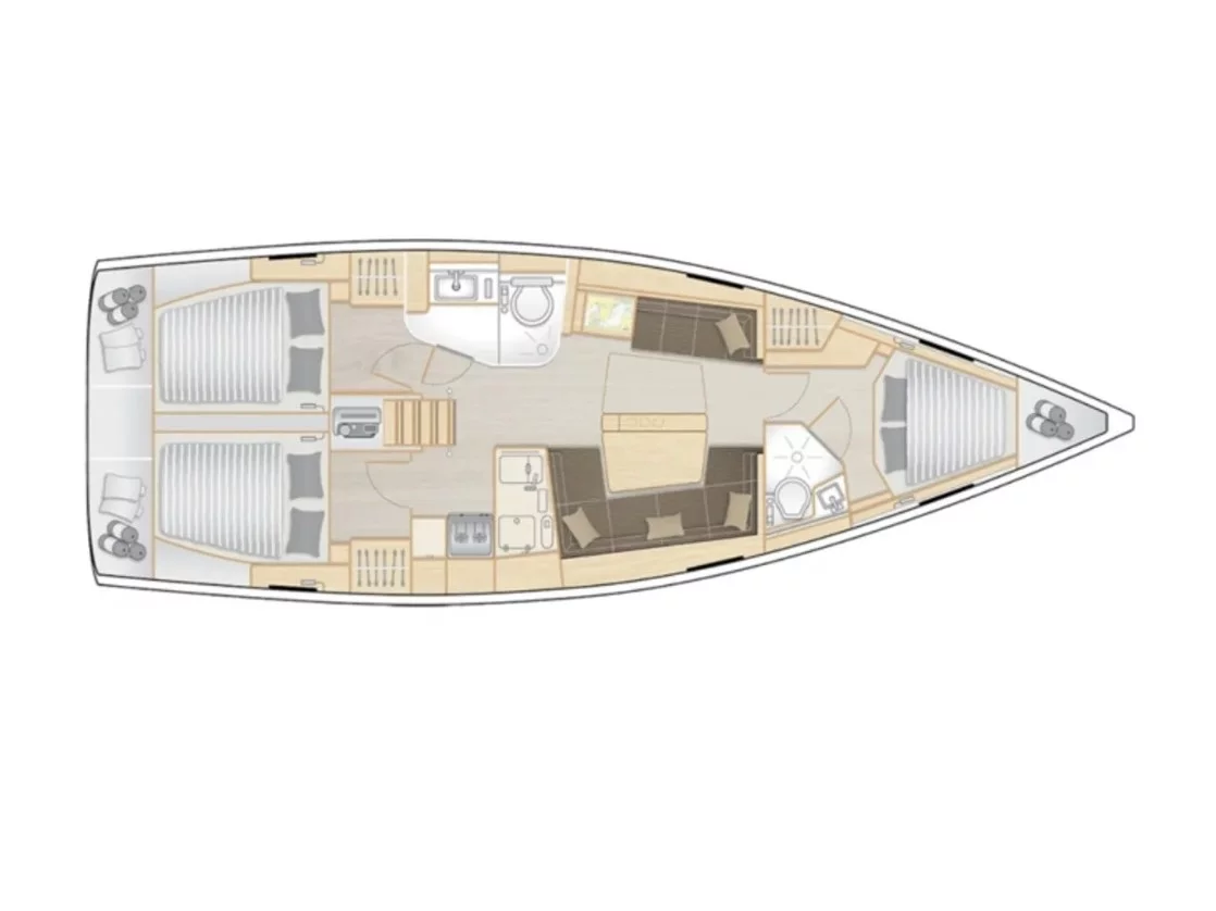 Hanse 418 (Lunatic) Plan image - 1