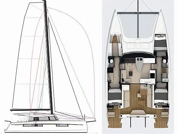 Nautitech 44 Open (Neguinha) Plan image - 23