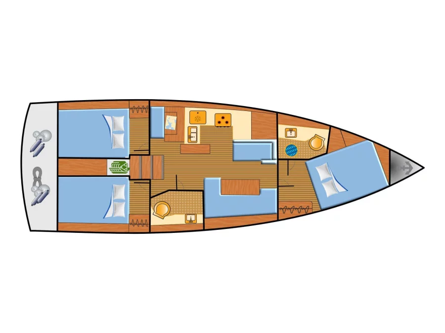 Sun Odyssey 410 3 Kab. (Mare) Plan image - 17