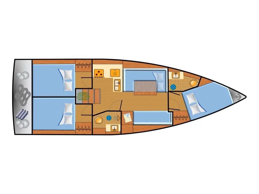 Sun Odyssey 380 3 Kab. (Lidija) Plan image - 1