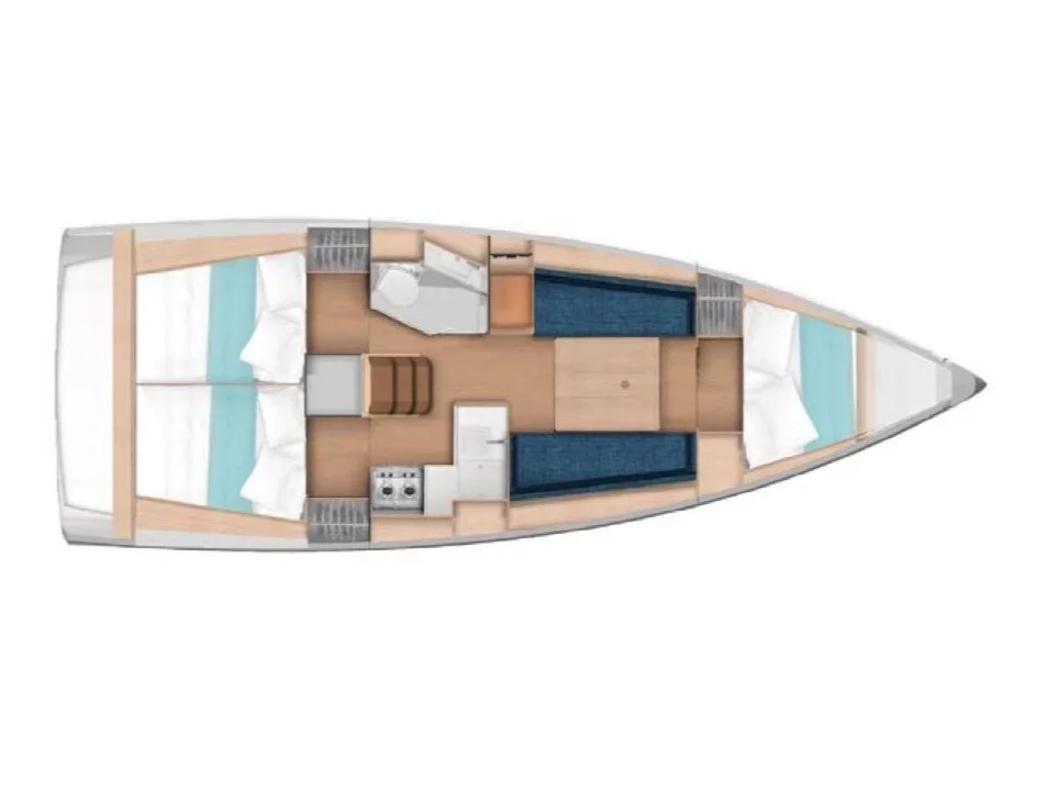 Sun Odyssey 380 - 1wc (Phos - Comfort line) Plan image - 2