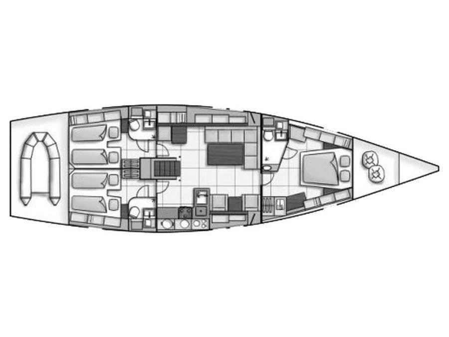 Hanse 540 (Giove) Plan image - 2