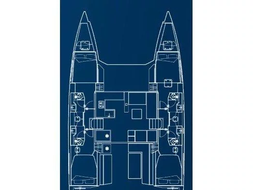 Nautitech 46 Fly (CALYPSO) Plan image - 1