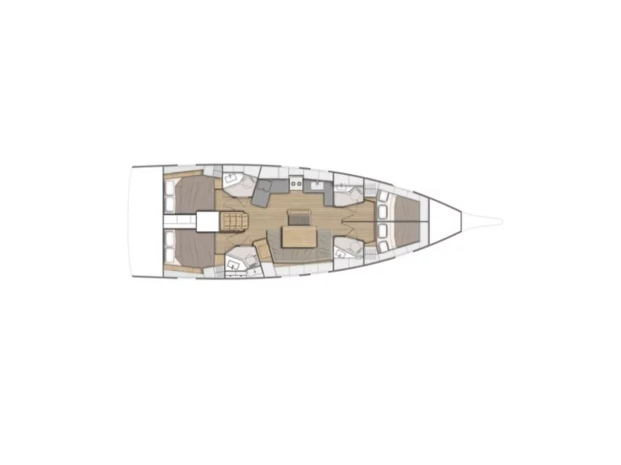 Oceanis 46.1 - 4 cabins (Thunderball) Plan image - 2