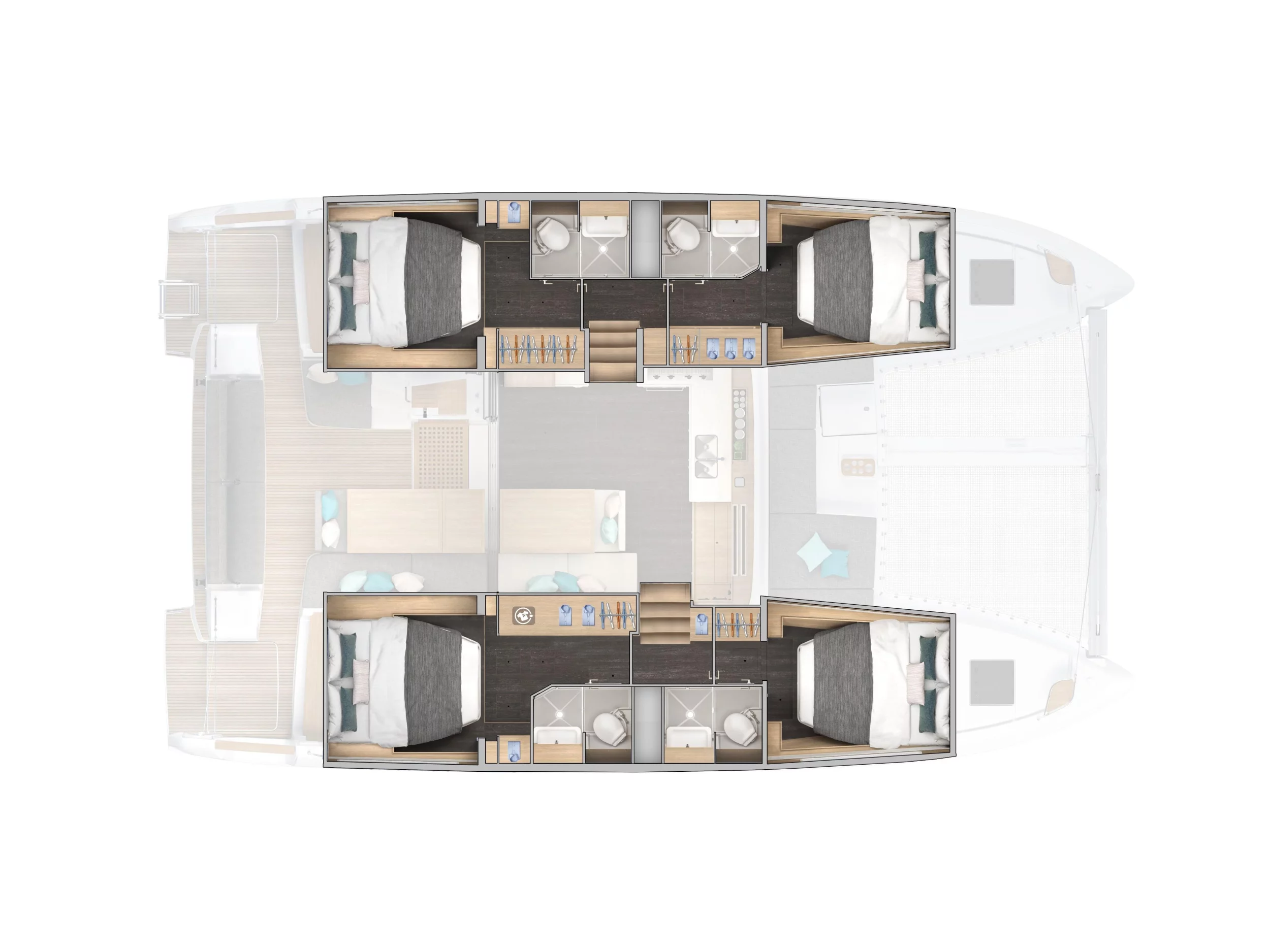 Lagoon 43 (Aurora Blue - Premium line) Plan image - 2
