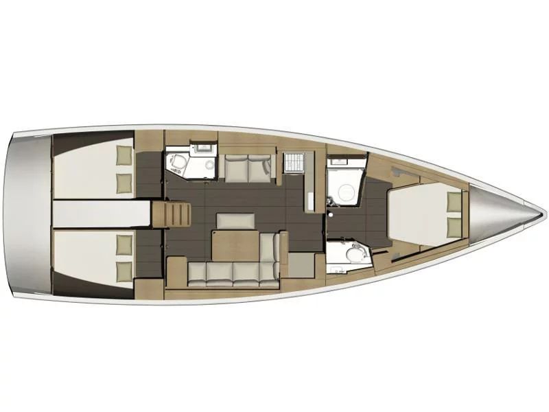 Dufour 460 Grand Large (MALIN (owner version, new sails 2024., air condition, generator)) Plan image - 19