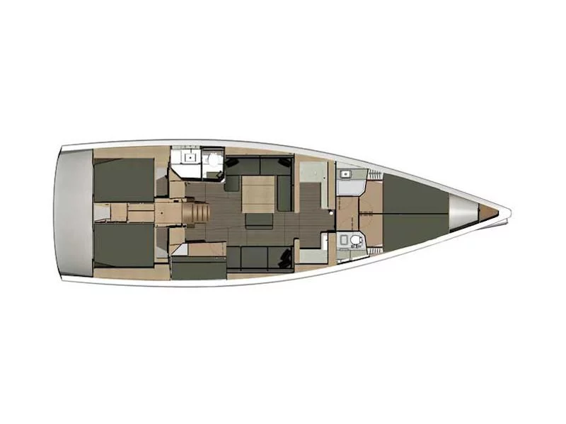 Dufour 500 Grand Large (Fortissimo) Plan image - 1