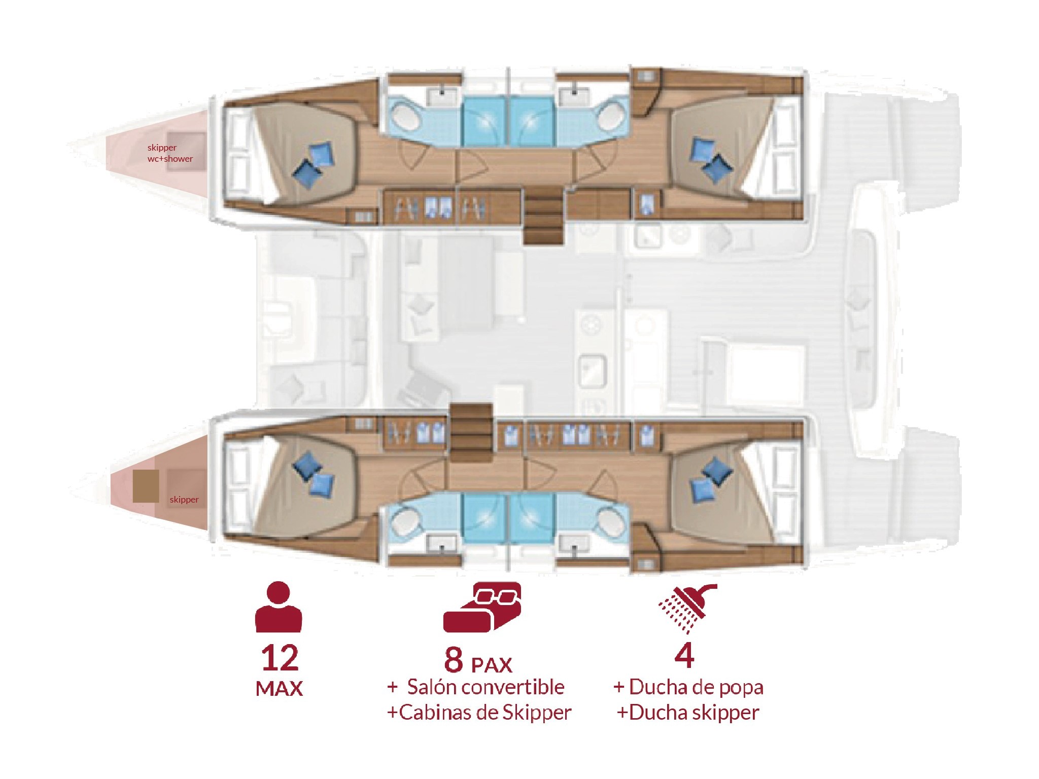 Photo #23 - LAGOON 46 / 4 CABINS (SILVER ELLI) in Sant Antoni de Portmany - 13219