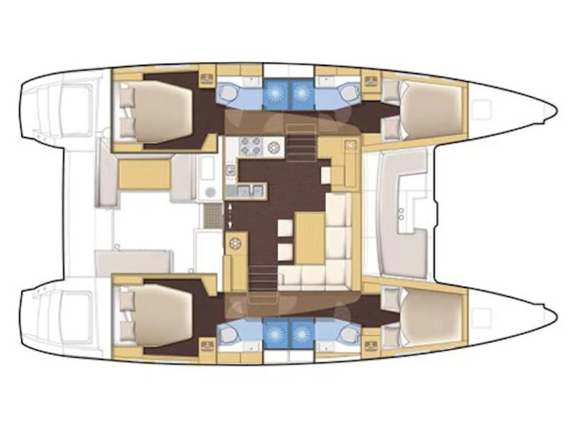 Lagoon 450  Flybridge (MATIJA (AC in Salon and cabin + generator)) Plan image - 14