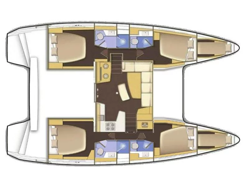 Lagoon 42 (BLUE STEEL (generator, air condition, water maker, 1 SUP free of charge, undewater lights)) Plan image - 7