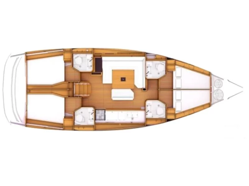 Sun Odyssey 479 (Guinness  - 4 electric WC - new sails 2022) Plan image - 16