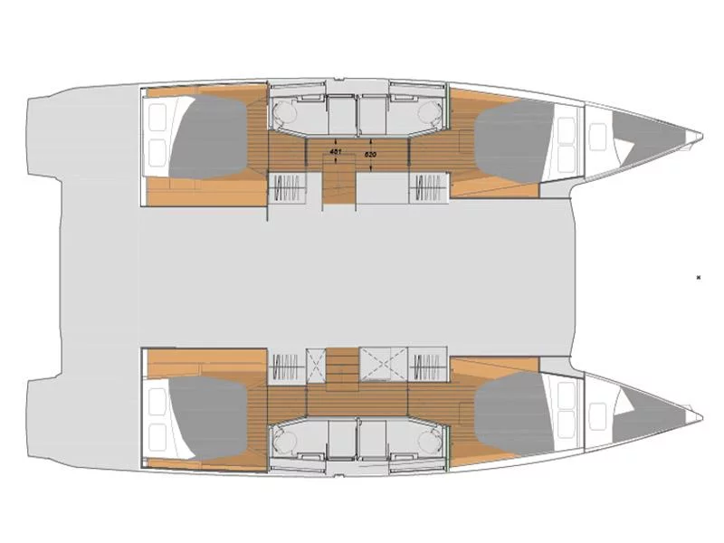 Fountaine Pajot Elba 45 (no name) Plan image - 2