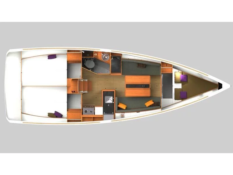 Sun Odyssey 349 (Bravo Kiss) Plan image - 2