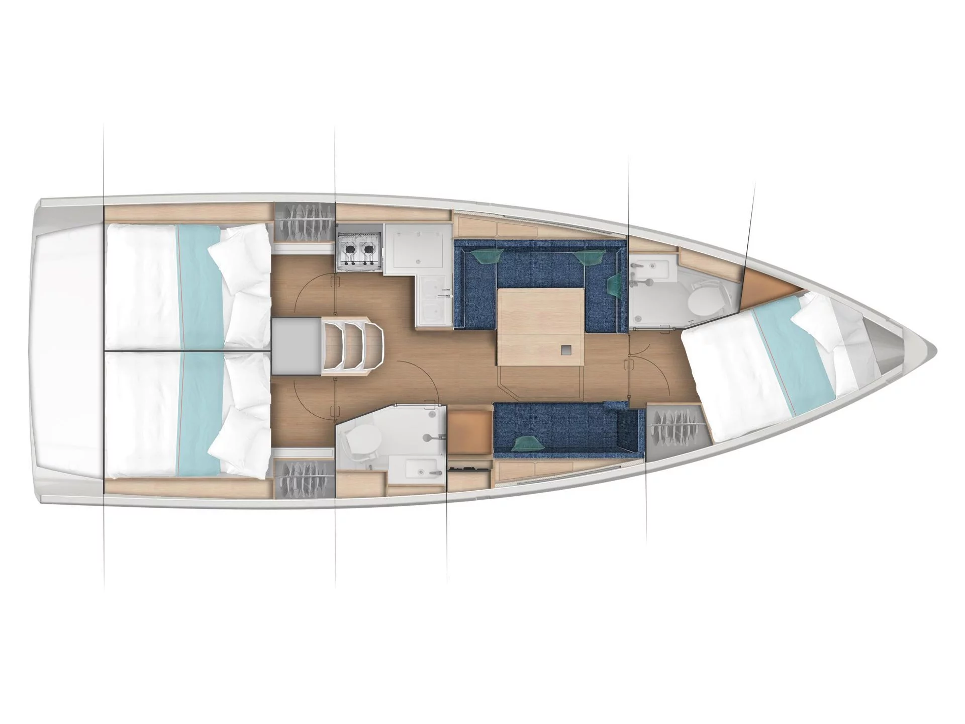 Sun Odyssey 380 (Moon Kiss) Plan image - 2