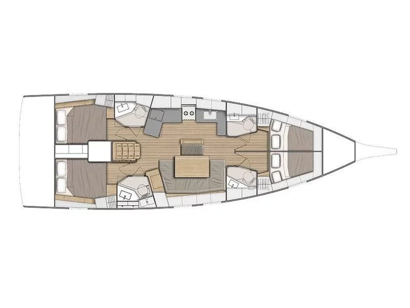 Oceanis 46.1 (4 cab) (Orione) Plan image - 2