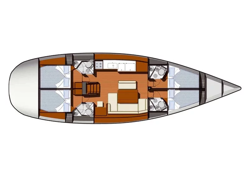 Sun Odyssey 49 (Captain Stathis/Refitted 2016) Layout - 1
