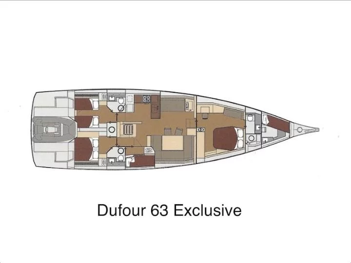 Dufour 63 Exclusive (BAHIA FELIZ V) Plan image - 12