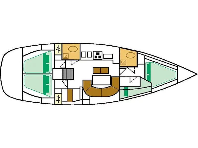 Oceanis 411 (Simonetta (Bow Thruster, electric heads, Solar Panel)) Plan image - 10