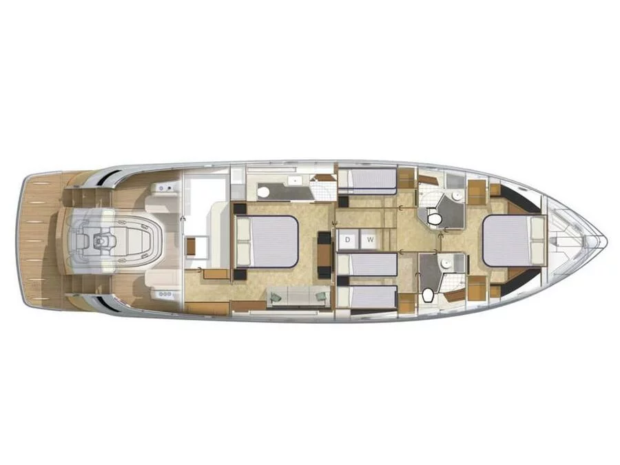 Riviera 5000 Sport Yacht (PRISCA A) Plan image - 6