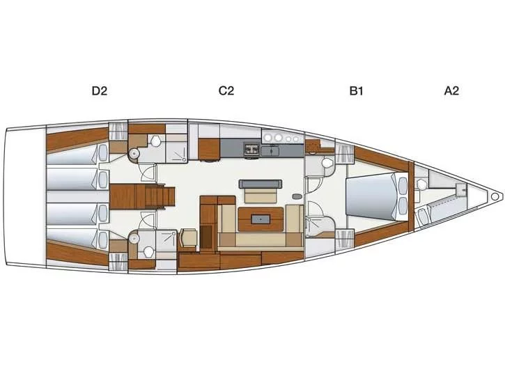 Hanse 575 (Shawe Thing (Only with Skipper)) Plan image - 4