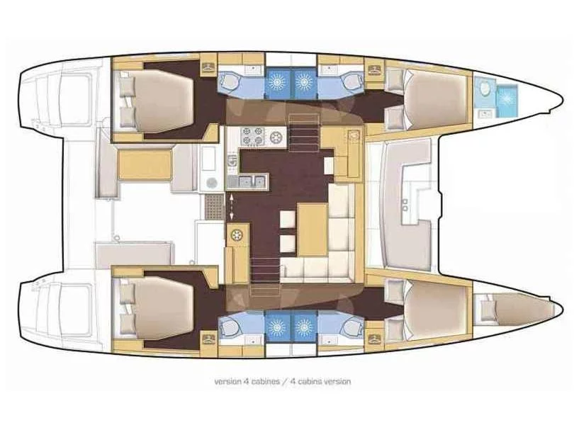 Lagoon 46 (GALAXY (air condition, generator, water maker)    _Skippered Only_) Plan image - 12