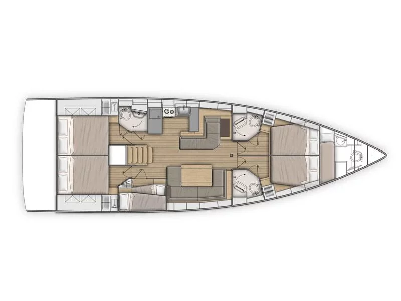 Oceanis 51.1 (Caramel) Plan image - 2