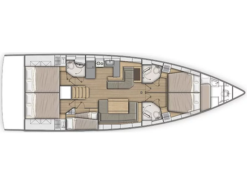 Oceanis 51.1 (South Point) Plan image - 18