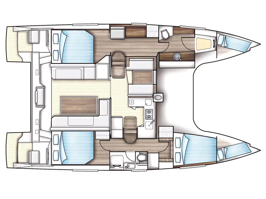 Nautitech 40 Open (Owners version) (Loulou) Plan image - 2