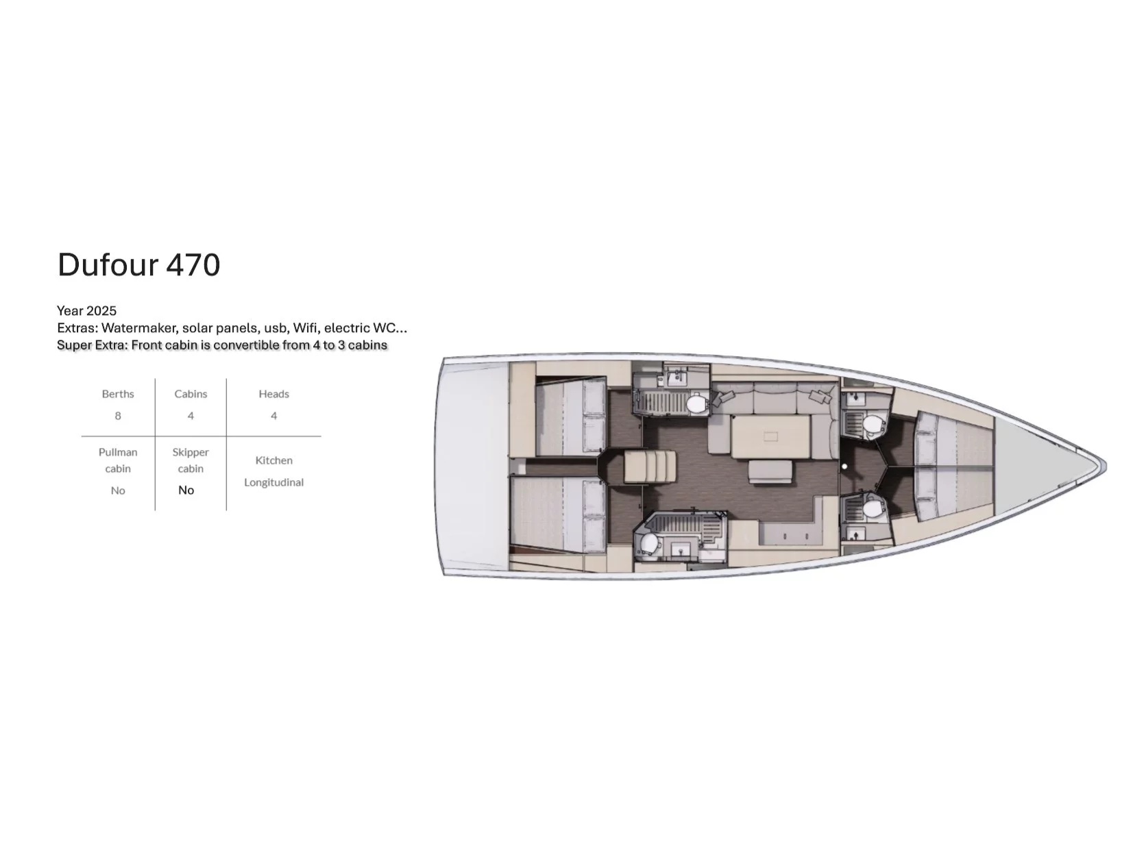 Dufour 470 (Dori) Plan image - 12