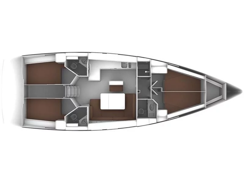 Bavaria Cruiser 46 (Krizia) Plan image - 1