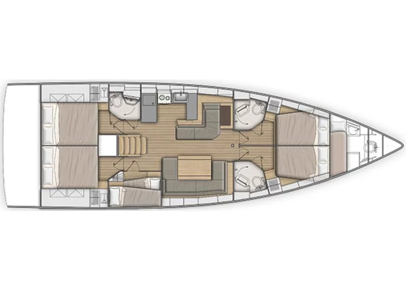 Oceanis 51.1 (ESCAPE (generator, air condition, water maker, 1 SUP free of charge)) Plan image - 11