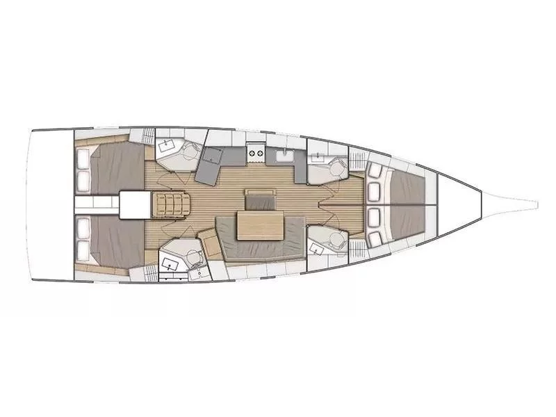 Oceanis 46.1 (4 cab) (Goldeneye) Plan image - 21