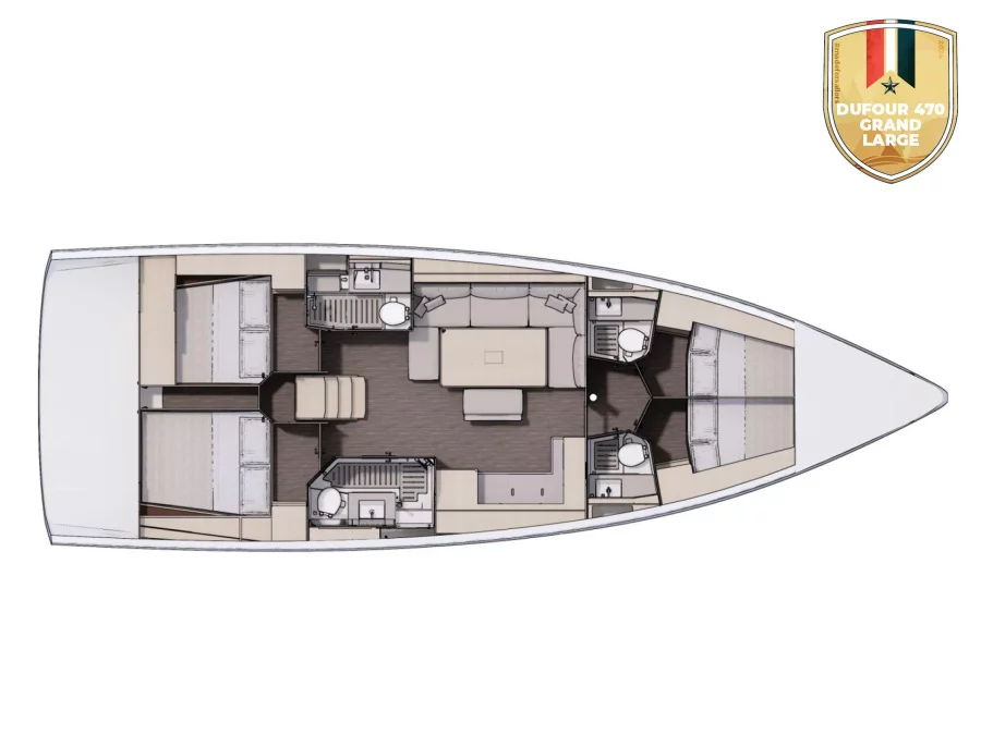 Dufour 470 Grand Large (Piano) Plan image - 45