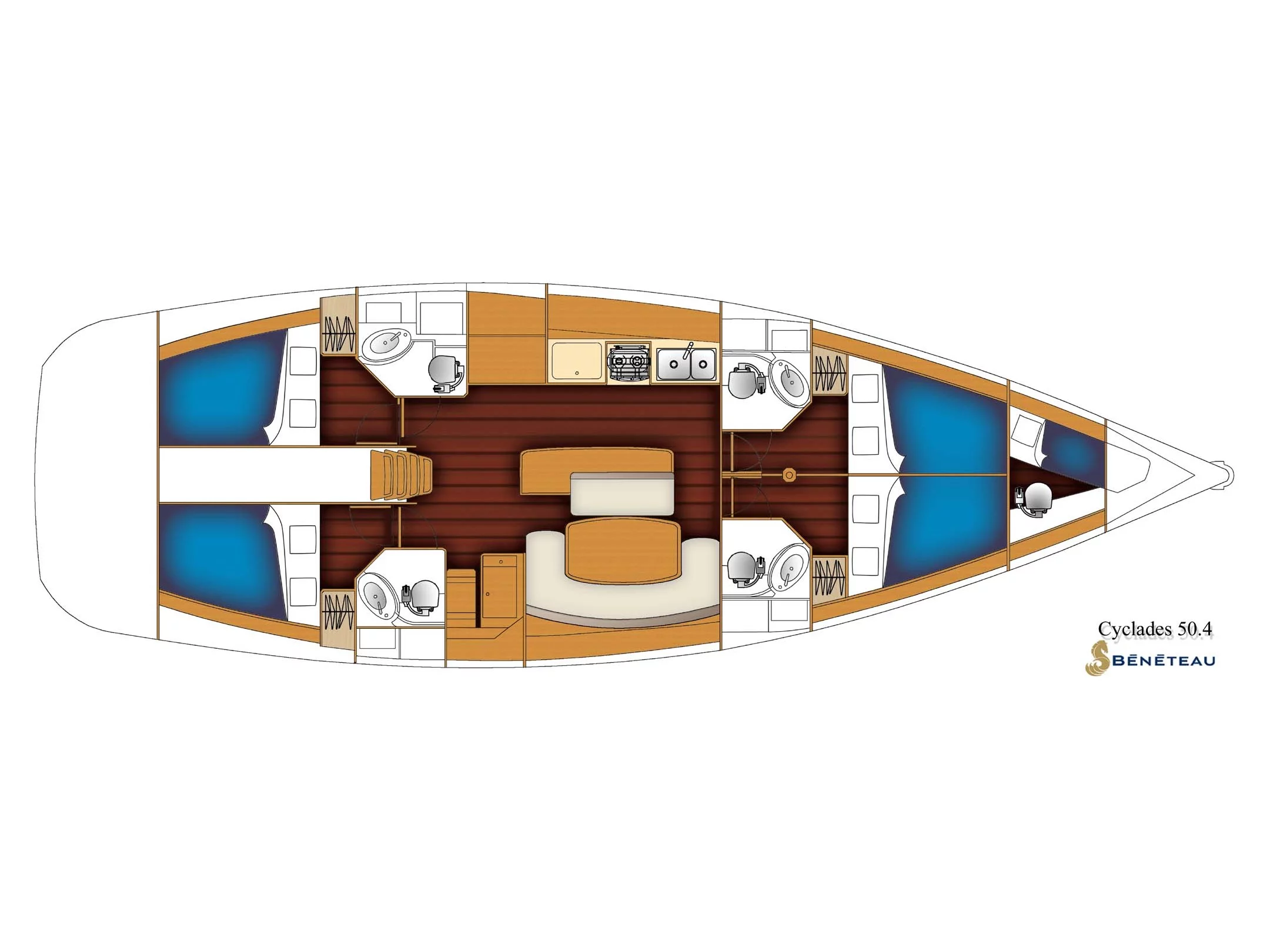 Cyclades 50.4 (BYC ANGRA) Plan image - 4