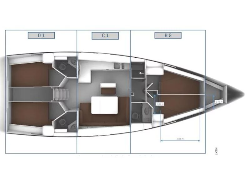 Bavaria 46 Cruiser (Classy) Plan image - 5
