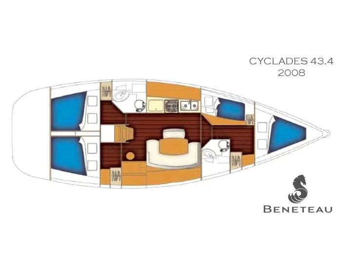 Beneteau Cyclades 43.4 (Eloise) Plan image - 9