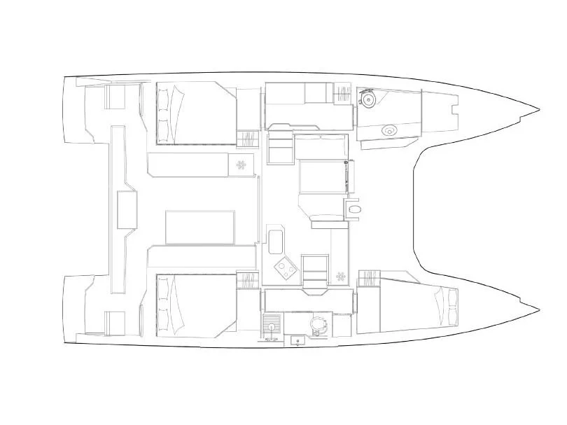 Nautitech 40 Open (Owners version) (Loulou) Plan image - 2