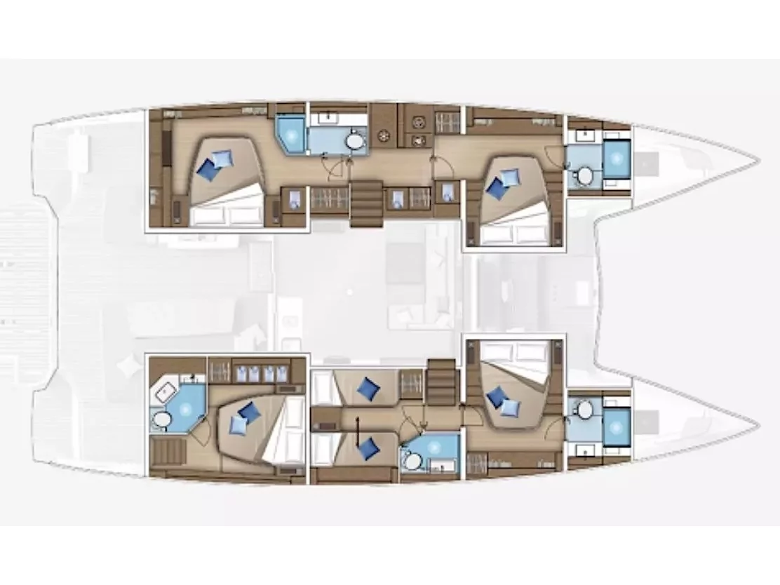 Lagoon 55 (5 cab) (Maui) Plan image - 2