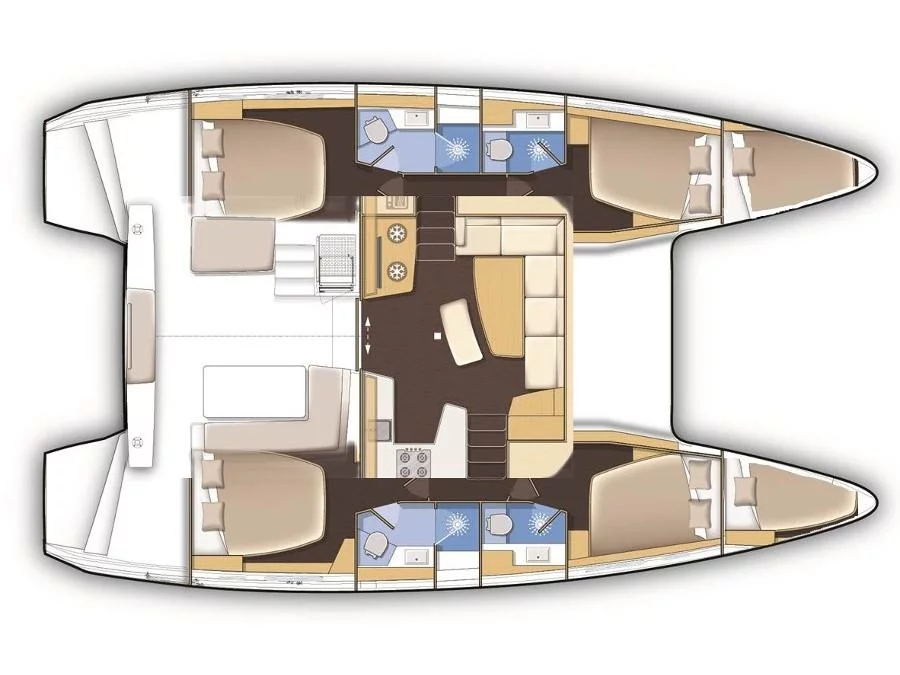 Lagoon 42 (TWINS) Plan image - 1