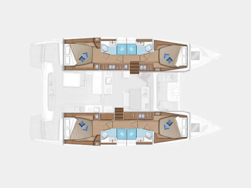 Lagoon 46 (MOONDANCE (A/C , generator,watermaker) Skippered Only) Plan image - 4