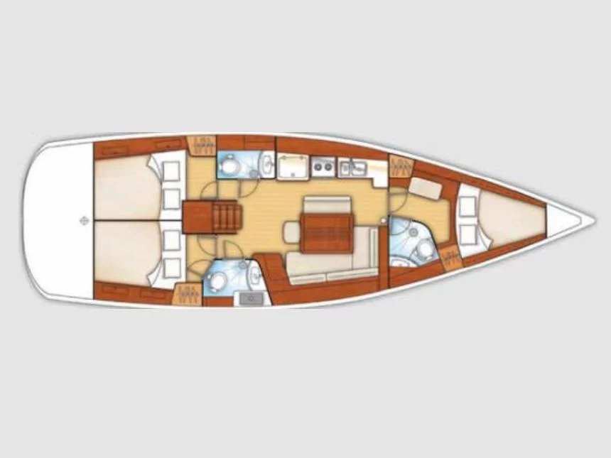 Oceanis 43 (Twins (New sails 2023 - Solar panel-Bow Thruster- A/C)) Plan image - 21